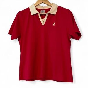 Red Polo Shirt with  Collar